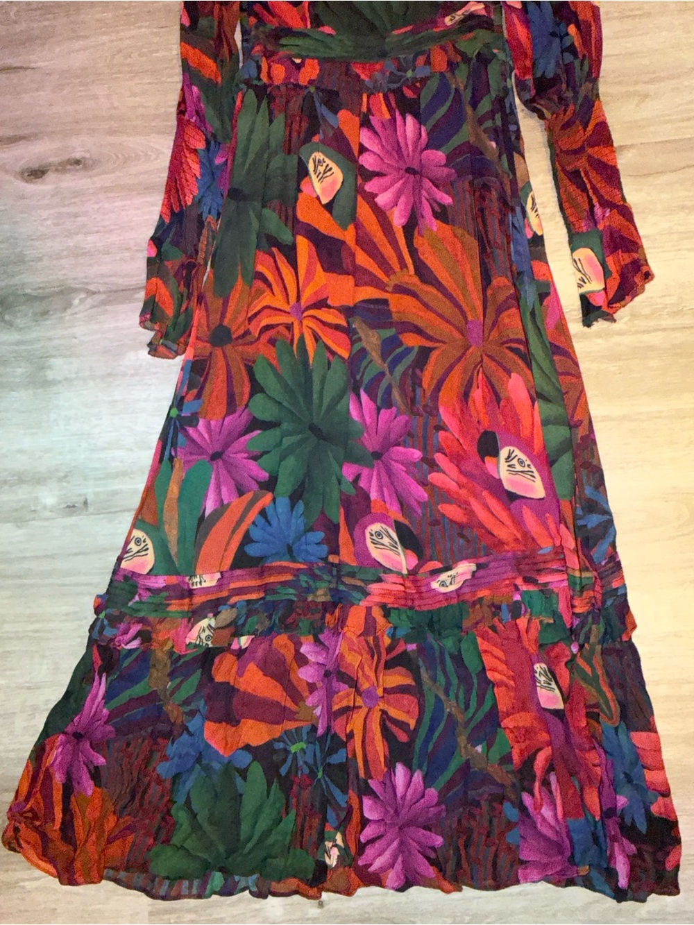 farm rio bird flowers maxi dress - Picture 15 of 15